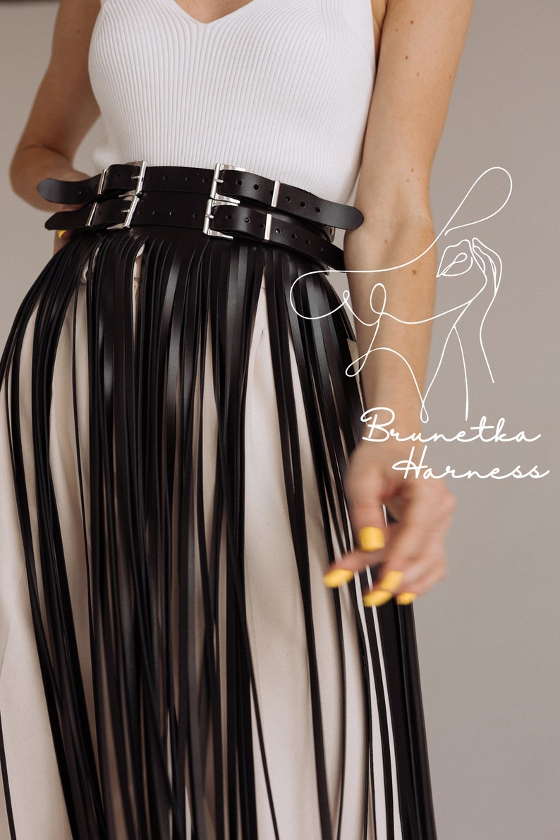 Two Layer Fringe Skirt Belt