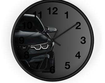 Abstract Clock Automotive American Muscle Cars Wall Clock Engine Rev Sounds Hourly Rare Unique ...
