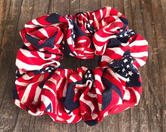 Hair Scrunchie | American Flag Hair Scrunchie