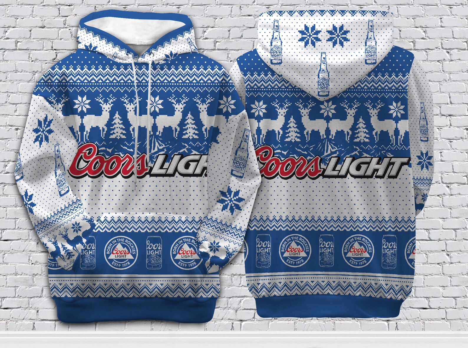 Coors Light Beer 3D Pullover Hoodie Coors Light Beer Ugly | Etsy