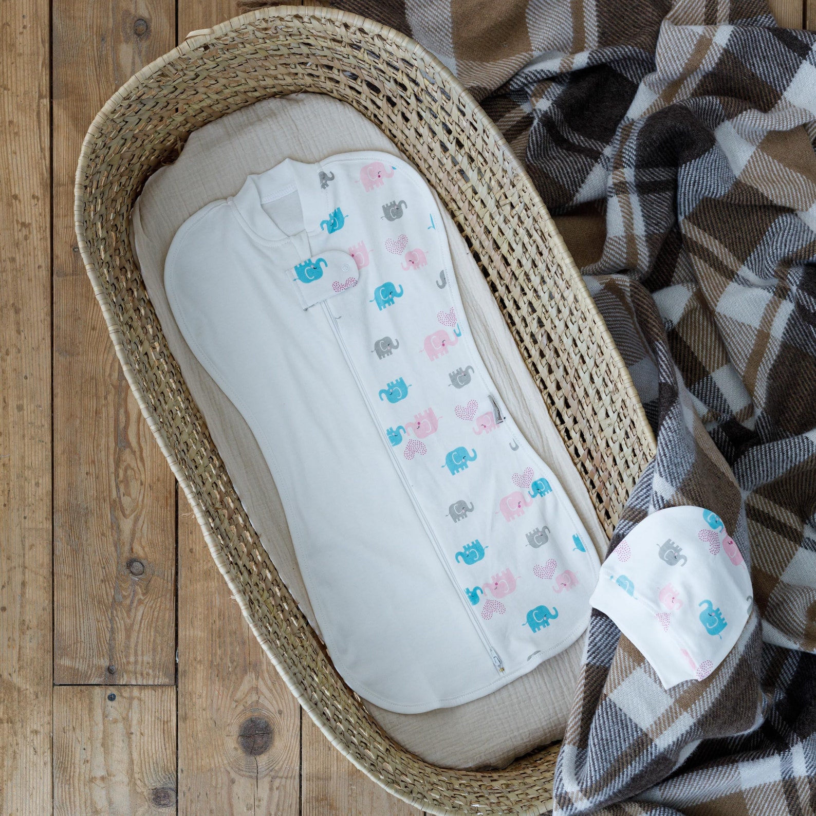 Baby swaddle with Zipper Set swaddle blanket hat Blanket for Etsy