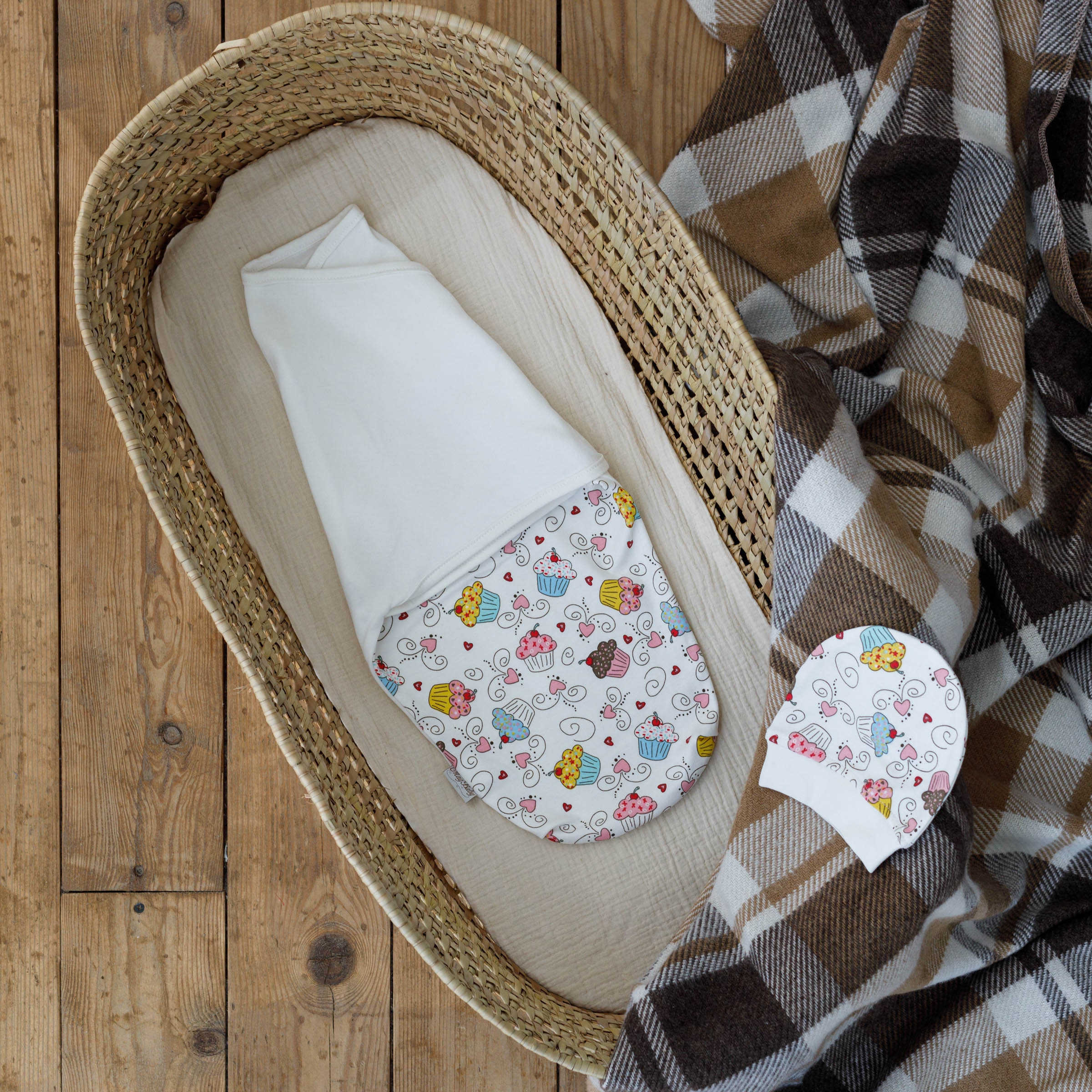 Baby swaddle with Velcro Set swaddling blanket beanies Size Etsy