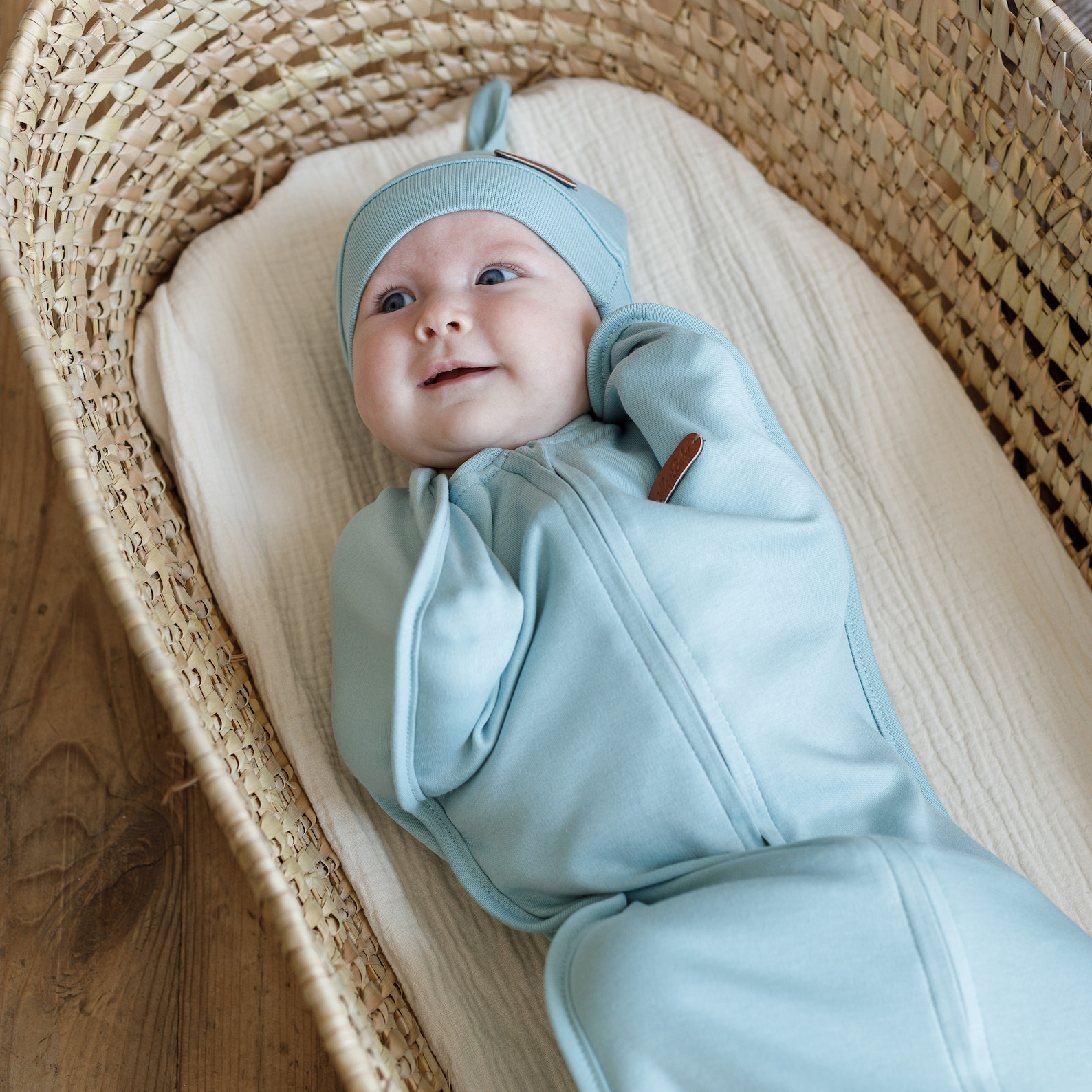 Baby swaddling with zipper Set swaddling blanket hat Size Etsy