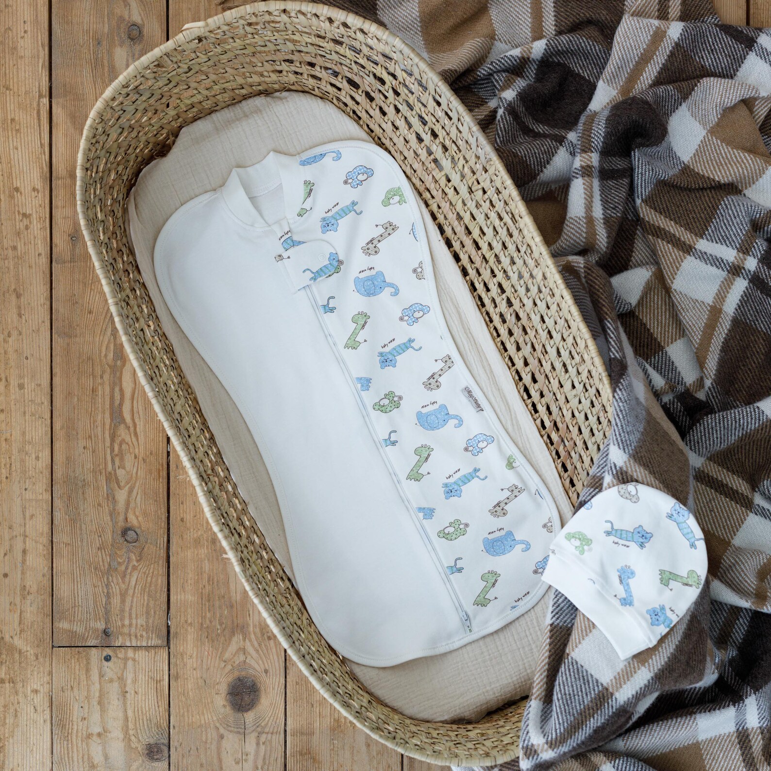 Baby swaddle with Zipper Set swaddle blanket hat Blanket for Etsy