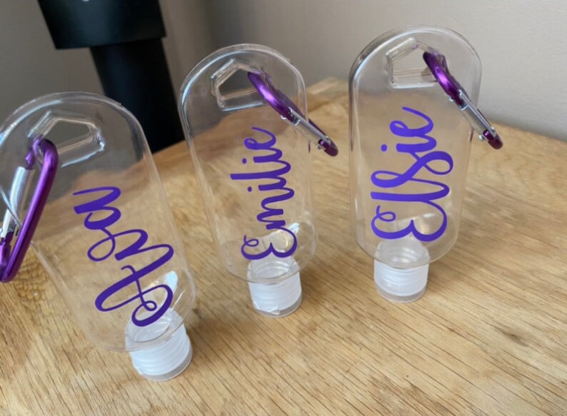 Personalised Gel Bottles with Clip /Empty Mini Travel Etsy