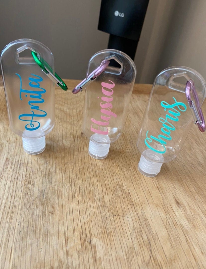 Personalised Gel Bottles with Clip /Empty Mini Travel Etsy