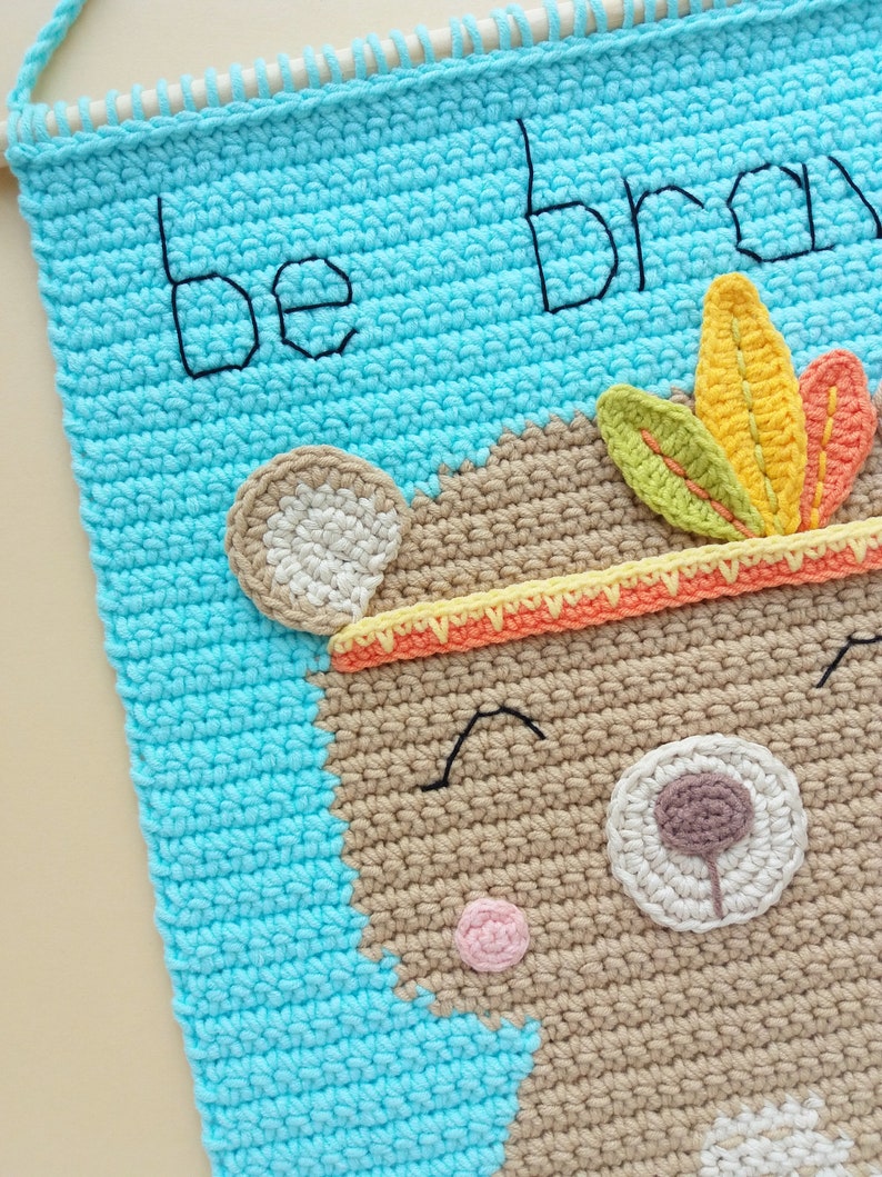 Crochet Baby Wall Hanging Pattern Wall Decor Crochet Pattern Etsy