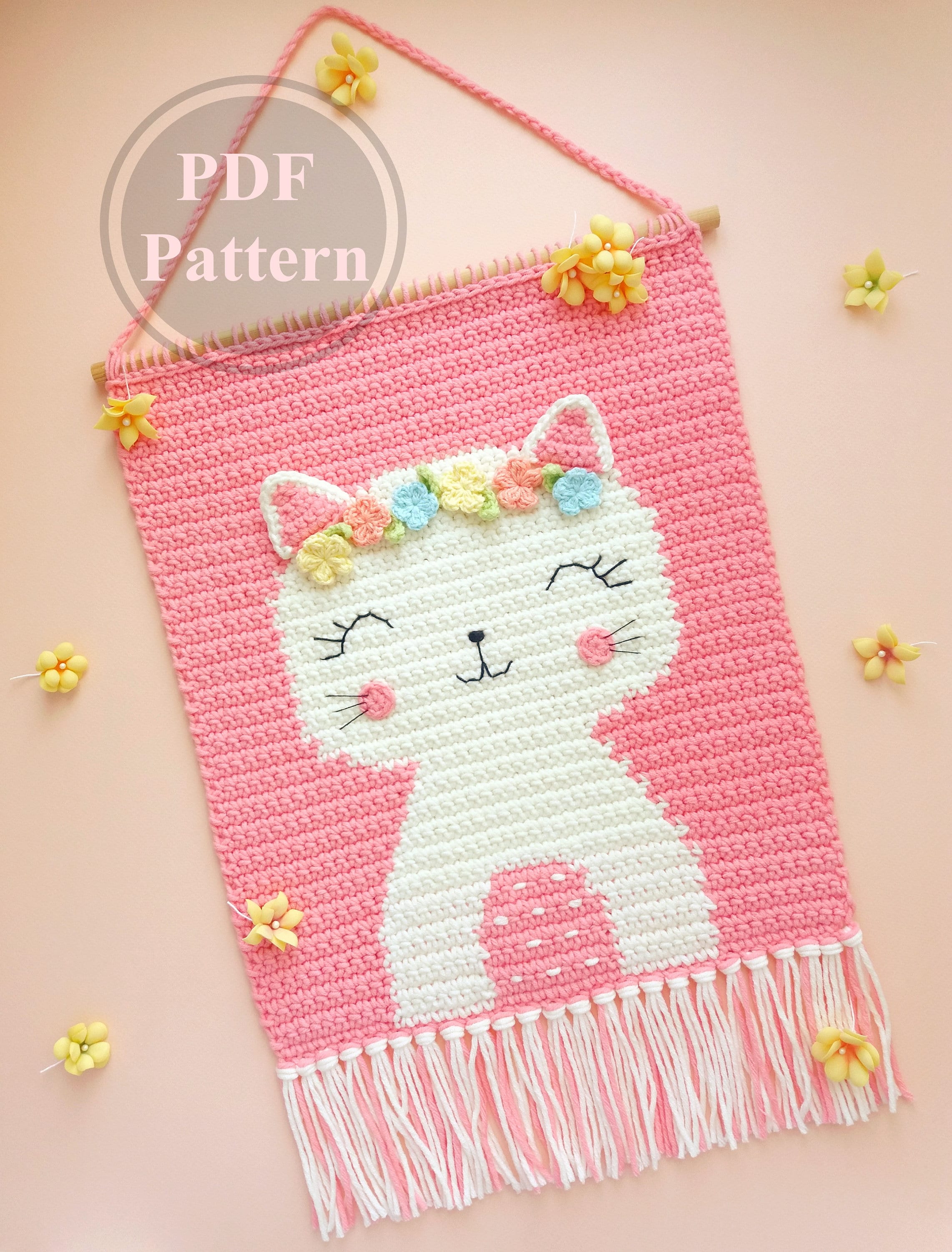 Wall Hanging Decor Pattern Crochet Wall Decor Pattern Etsy