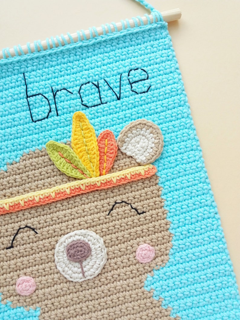 Crochet Baby Wall Hanging Pattern Wall Decor Crochet Pattern Etsy