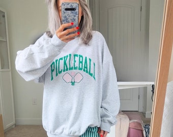 Pickleball Sweatshirt Preppy Sweatshirt Trendy Crewneck Gift Oversized Sweatshirt Pickleball Team Sweatshirt Gift For Pickleball Player