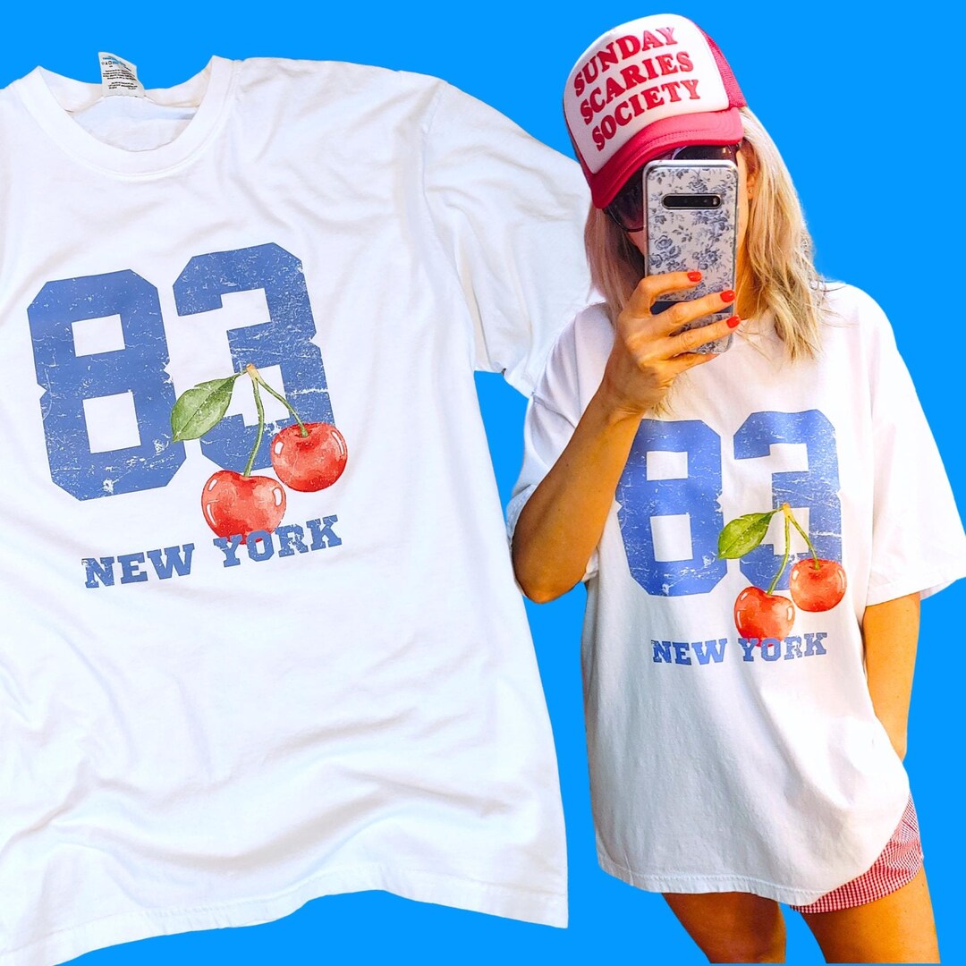 Sporty Jersey Number Shirt Retro 80s Sporty Shirt Preppy Cherry