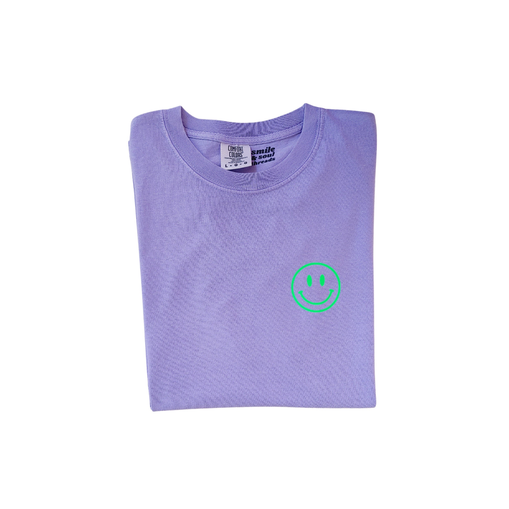 Neon Smile T-shirt Smiling Face Summer Oversized Tshirt