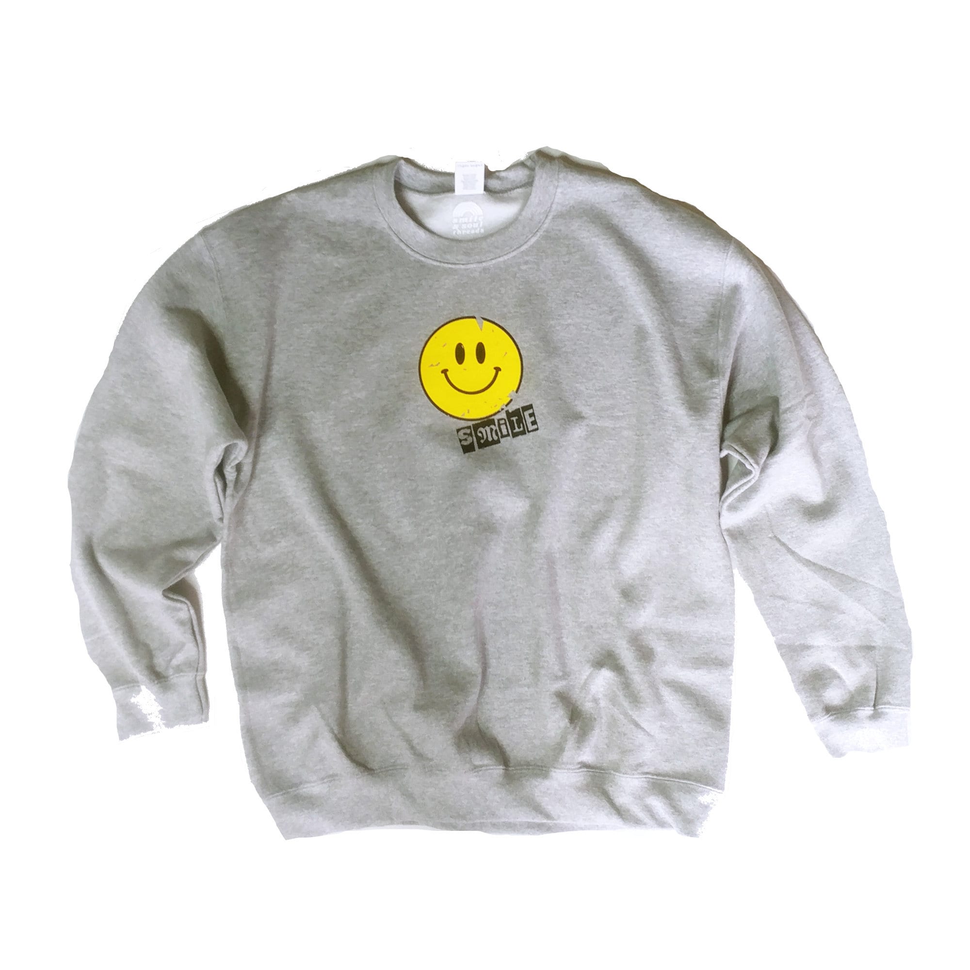 Smiley Face Crewneck Sweatshirt Trendy Sweatshirt Distressed | Etsy