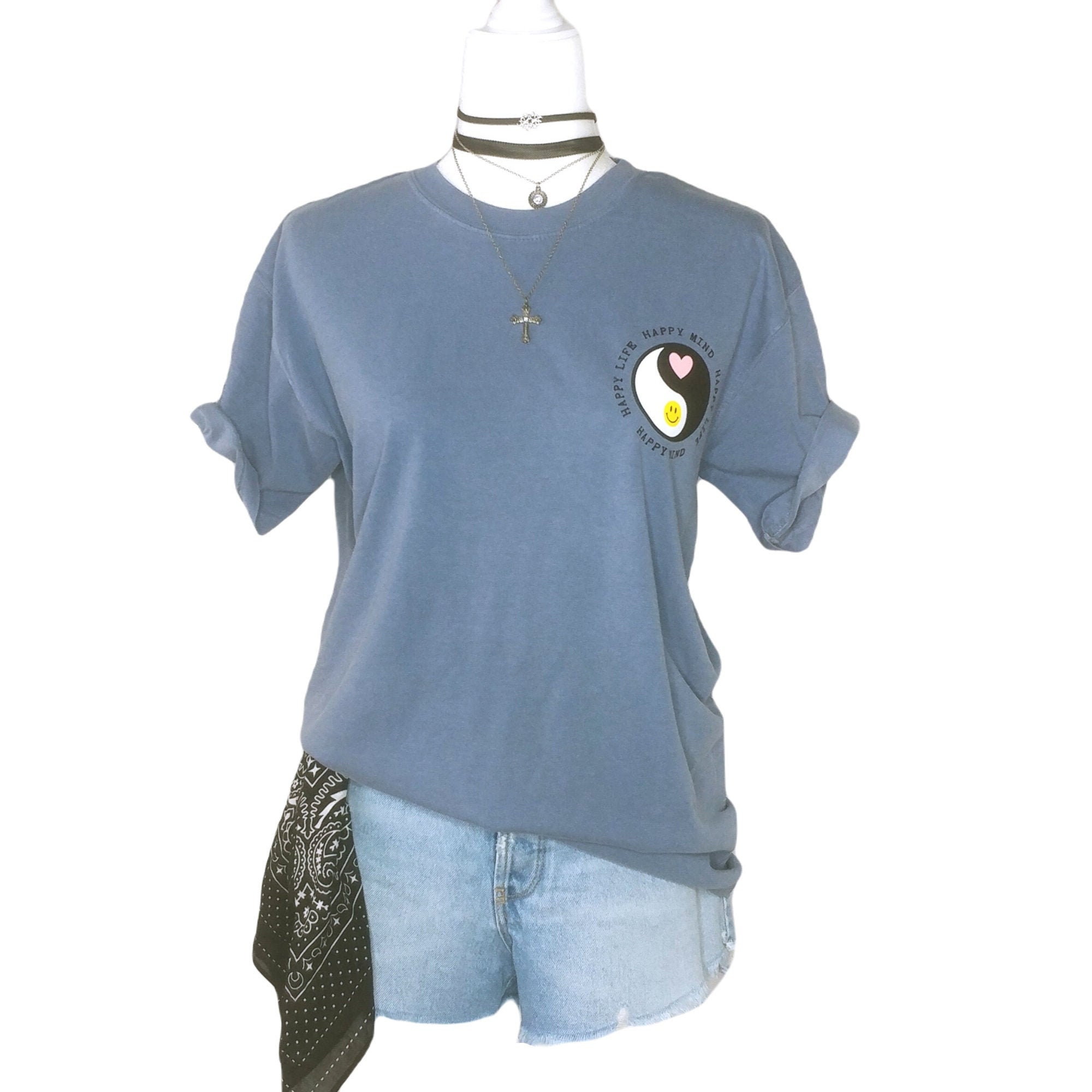 Yin Yang Tshirt Trendy Tops Smile Shirt Trendy Clothes Comfort