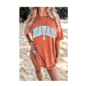 Hawaii Tshirt Beach Shirt Trendy Clothes Aloha Tee Hawaii Spring Break Oversized Tshirt Summer Island Preppy Clothes Comfort Colors Tshirt