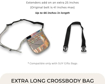 Black Fanny Pack Extender Strap | Up to 25 inches | Works only with SUY Gifts Small Fanny Packs