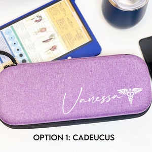 Custom Stethoscope Case, Nurse Graduation Gift, Pinning Gift, Lavender Purple Protective Zipper Case, Nurse Essentials, Nurse Accessories