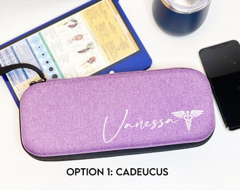 Custom Stethoscope Case, Nurse Graduation Gift, Pinning Gift, Lavender Purple Protective Zipper Case, Nurse Essentials, Nurse Accessories