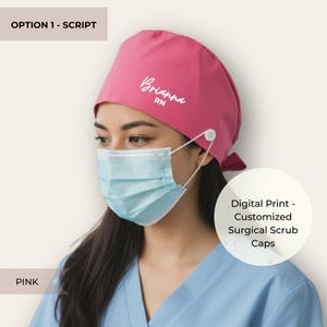 Custom Surgical Cap Scrub, Gift for Nurses, Doctors, Dental Hygienist, Therapists, One Size Fits Most, Many Colors Available