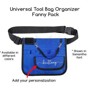 Personalized Bag for Nurse, Work Bag Custom Fanny Pack, Nurses Week - RN, NP, Paramedics, Doctor, Resident Graduation Gift Blue