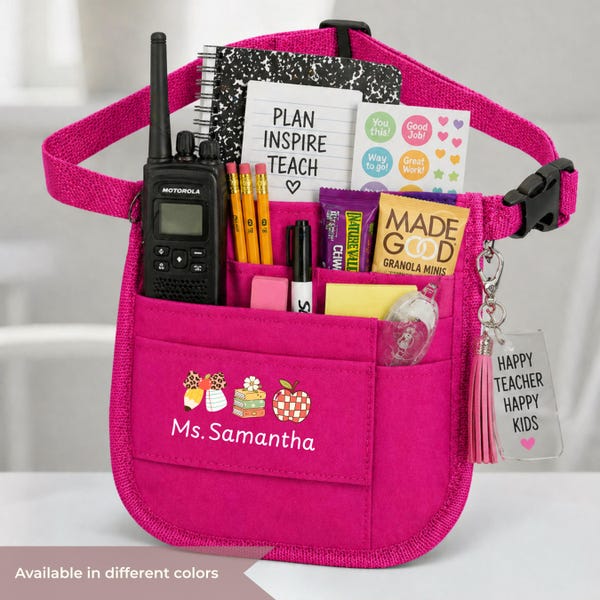 Teacher Icons with Personalized Name, Perfect Teachers Gift, Different Colors Available
