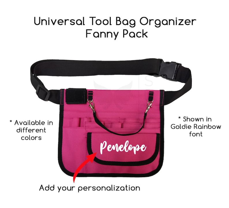 Personalized Bag for Nurse, Work Bag Custom Fanny Pack, Nurses Week - RN, NP, Paramedics, Doctor, Resident Graduation Gift Pink
