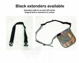 Black Fanny Pack Extender Strap | Up to 25 inches | Works only with SUY Gifts Small Fanny Packs