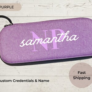 Custom Block Credentials for Nurse, NP, RT, Doctor, Stethoscope Case Acccessory, Hard Shell Protective Cover