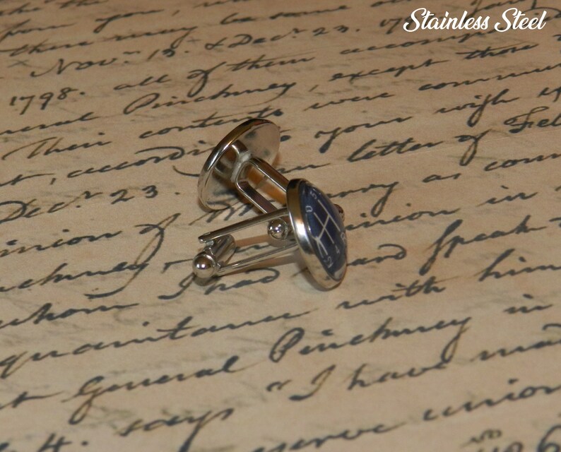 Herb Leaf Weed- Cufflinks Bronze or Stainless Steel Gift for Groom Him Bachelor Cuff Link and Tie Clip Combo Husband Tie Clip