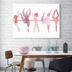 Ballet Body Confidence Art, Ballet Dancers Illustration, Ballet Body Positive Art, Inclusive Poster, Neutral Wall Art, Digital Download