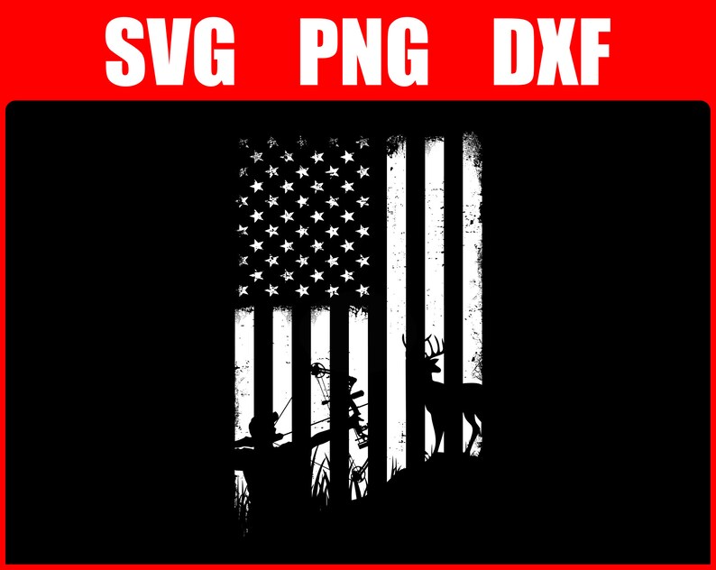 Download Distressed USA Flag Deer Hunting SVG American Flag SVG ...