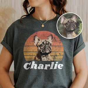 Custom Dog Vintage Shirt, Custom Pet Shirt, Dog Lover Gift, Dog Lover T-Shirt, Personalized Shirts, Dog Owner Shirt, Dog Photo Shirt, S-5XL