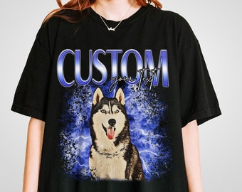 Custom Pet Photo Shirt: Personalized Dog/Cat Portrait Tee