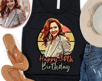 Spersonalizowany, retro, graficzny top bez rękawów: niestandardowa, letnia koszulka unisex