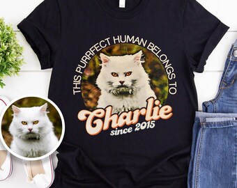 Custom Pet Photo Shirt: Personalized Cat Lover Gift Tee