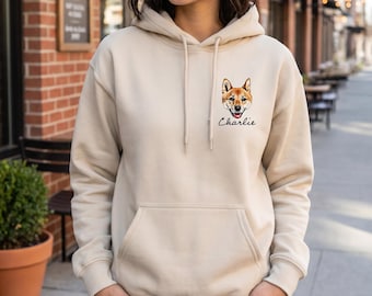 Custom Dog Hoodie, Personalized Hoodie, Pet Hoodie, Cat Hoodie, Dog Mom & Dad Gift, Pet Memorial Gift, Mens Sweatshirt, Womens Pullover