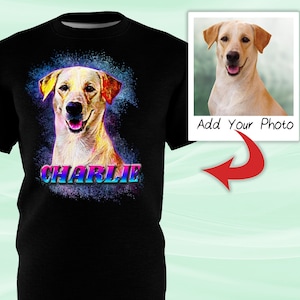 Custom Dog Shirt, Custom Space Watercolor Shirt, Custom Pet Shirt, Dog Lover Shirt, Personalized Shirt, Custom Photo Shirt, Dog Lover Gift