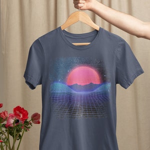 Synthwave T-Shirt, Vaporwave Shirt, Retrowave Shirt, Retro T shirt, Sunset Shirt, Aesthetic Shirt, 80s T-shirt, Graphic Tee, Cotton Tee