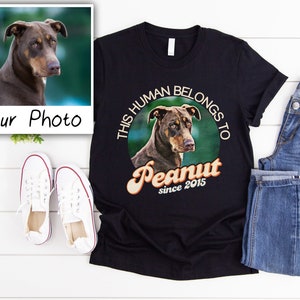 Custom Dog Shirt, Custom Pet Shirt, Dog Lover T-Shirt, Dog Lover Gift, Dog Photo Custom Shirt, Dog Owner T Shirt, Custom Vintage Shirt