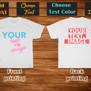 Custom Text Shirt, Custom Shirt, Personalized T-shirt, Customized  T shirt, Unisex Tees, Custom Gift, Shirt Design,  Custom Image tshirt