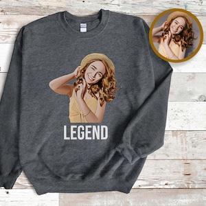 Custom Cartoon Sweatshirt: Personalized Photo Crewneck Sweater