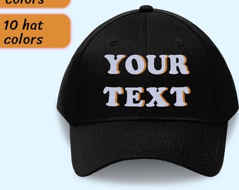 Custom Embroidered Hat, Custom Hat, Personalized Hat, Custom Dad Hat, Custom Embroidery Hat, Custom Baseball Cap, Custom Text Dad Hat