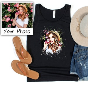 Custom Photo Tank Top, Custom Tank Top, Custom Shirt, Face Picture Tank, Unisex Tank Top, Birthday Gift, Bachelorette Tank, Custom Print