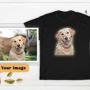 Custom Dog Portrait Shirt, Custom Pet Portrait Shirt, Dog portrait T-shirt, Pet Portrait Shirt, Dog Lover Gift, Personalized Shirt, Cotton