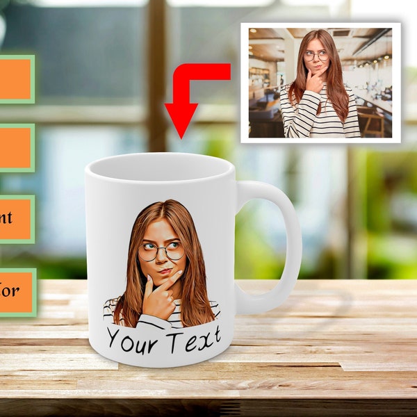 Custom Photo Mug, Personalized Mug, Custom Coffee Mug, Custom Picture Mug, Custom Mug, Custom Photo Gift, Customizable Mug, Face Mug