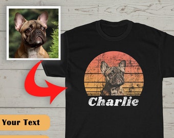 Custom Dog Vintage Shirt, Custom Pet Shirt, Dog Lover Gift, Dog Lover T-Shirt, Personalized Shirts, Dog Owner Shirt, Dog Photo Shirt, S-5XL