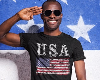Patriotisk USA-flagga T-shirt: 4 juli-tröja