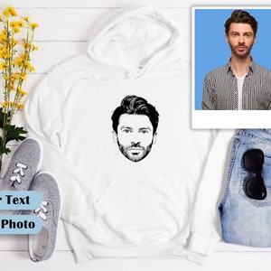 Custom Face Hoodie, Custom Hoodie, Personalized Hoodie, Custom Photo Hoodie, Graphic Hoodie, Unisex Pullover Hoodie, Custom Gift, S-5XL