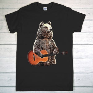 Bär spielt Gitarre Shirt, Gitarren-Shirt, Musikliebhaber T-Shirt, Bär TShirt, Gitarrenspieler Geschenk, Gitarrist Shirt, Musik Shirt, Musiker Shirt