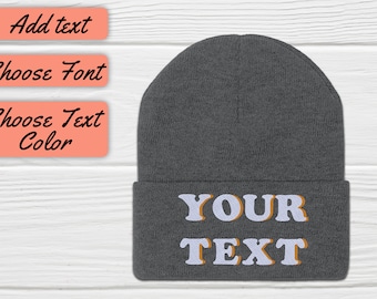 Custom Beanie, Embroidered Beanie, Personalized Beanie, Custom Beanie Hat, Custom Hat, Knit Beanie, Custom Gift, Custom Embroidery Hat